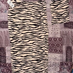 Zebra Print Skirt and Top Set